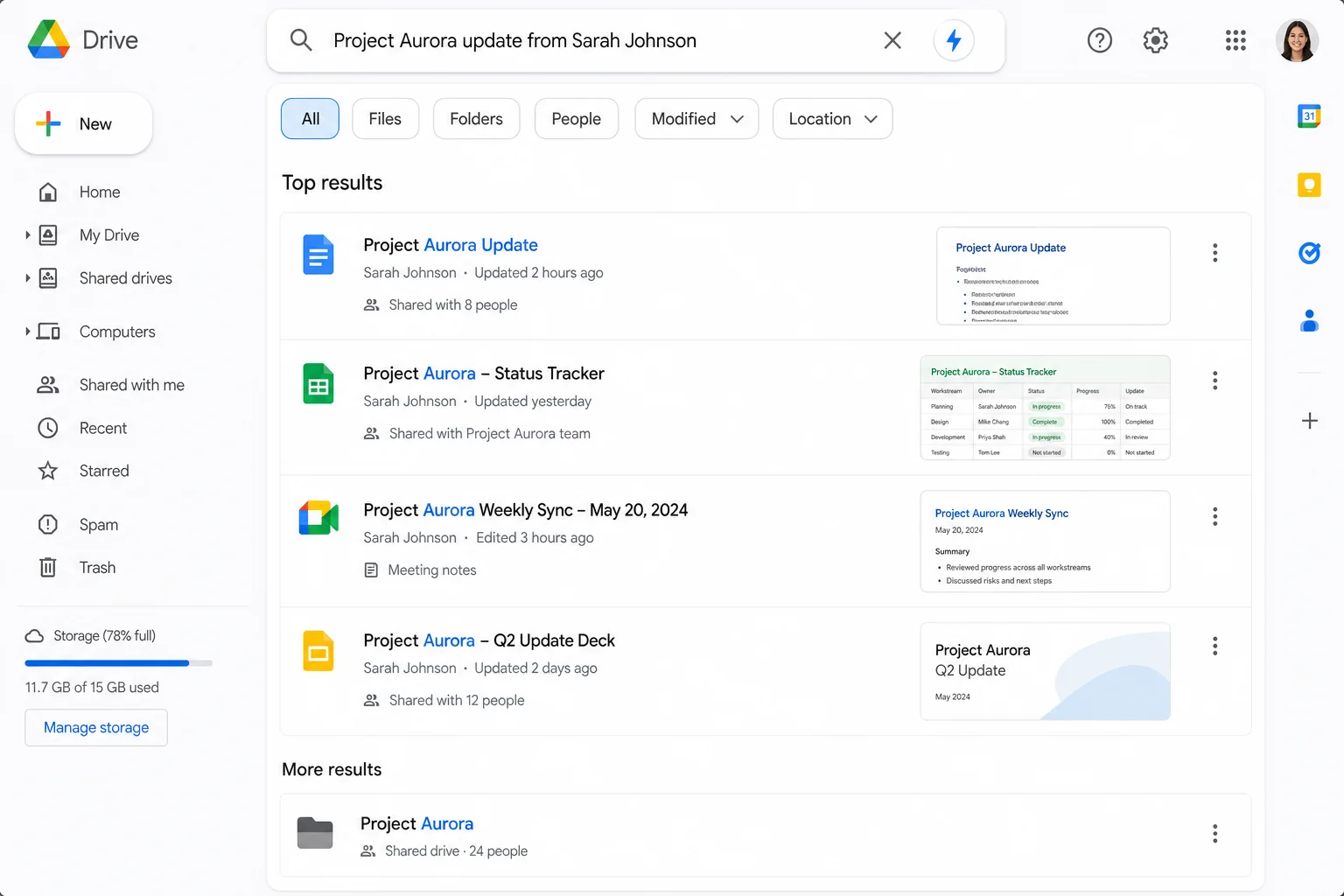Googleドライブで候補者名を一瞬で検索